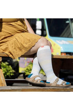 Load image into Gallery viewer, Vim & Vigr Graduated Compression Socks Cotton Collection - Pinstripe Blues