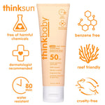 Load image into Gallery viewer, Thinkbaby SPF50 Mineral Clear Zinc Oxide Baby Sunscreen for Sensitive Skin