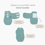 Load image into Gallery viewer, Embe 2-Way Legs In & Out Starter Swaddle (0-3 Months) - 6 Colours