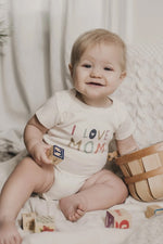 Load image into Gallery viewer, Finn + Emma Organic Cotton Graphic Bodysuit - Love Mom