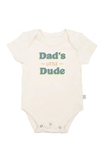 Load image into Gallery viewer, Finn + Emma Organic Cotton Graphic Bodysuit - Dad&#39;s Little Dude
