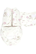 Load image into Gallery viewer, Embe 2-Way Legs In/Legs Out Starter Swaddle (0-3 Months) - Pink Flowers
