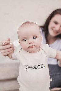 Finn + Emma Organic Cotton Graphic Bodysuit - Peace