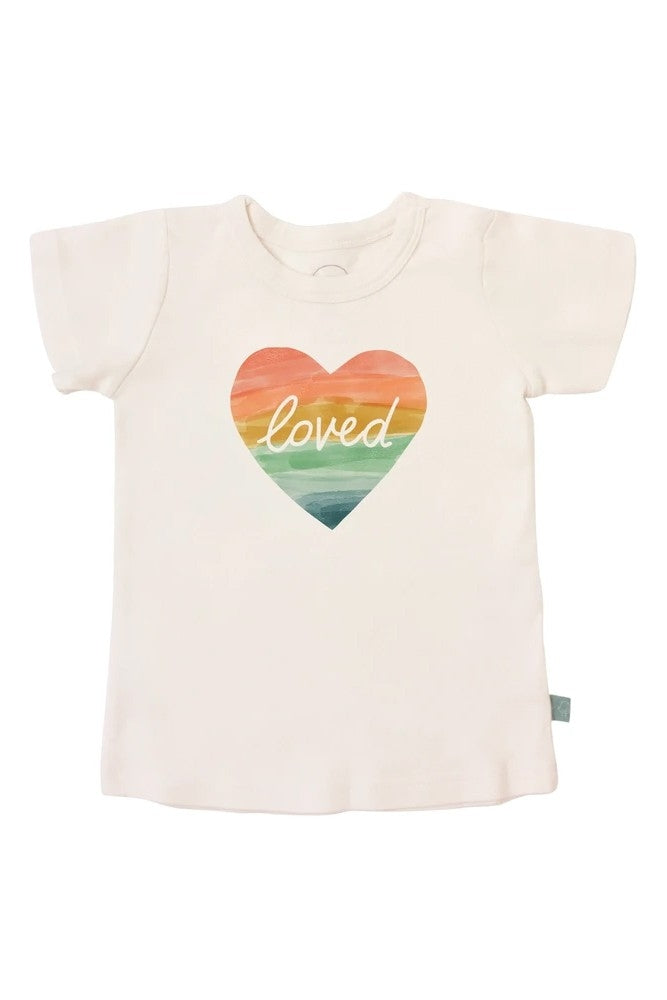 Finn + Emma Organic Cotton Graphic Tee - Rainbow Heart