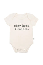 Load image into Gallery viewer, Finn + Emma Organic Cotton Graphic Bodysuit - Stay Home &amp; Cuddle
