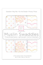 Load image into Gallery viewer, Swaddle Designs Cotton Muslin Baby Swaddle Blankets (3 pcs - multi designs)
