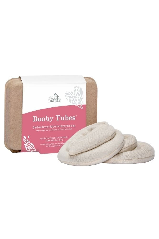 Earth Mama Organic Cotton Flax Seed Booby Tubes Breast Relief Pads