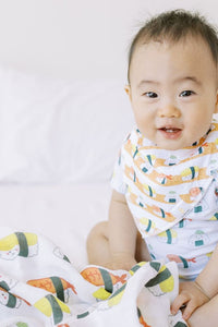The Wee Bean Organic Bamboo Cotton Swaddle - Sushi