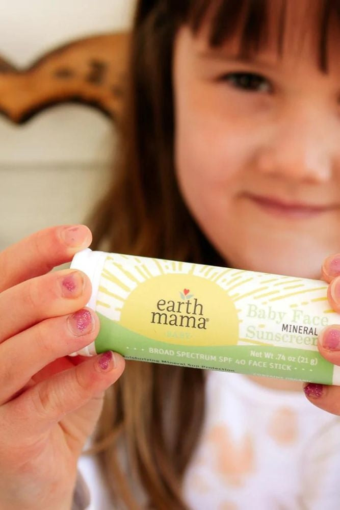 Earth Mama Organics Baby Face Mineral Sunscreen Face Stick - SPF 40 - 21g