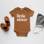 Load image into Gallery viewer, Gladfolk Organic Cotton Baby Bodysuit - Little Sister (2 Sizes)
